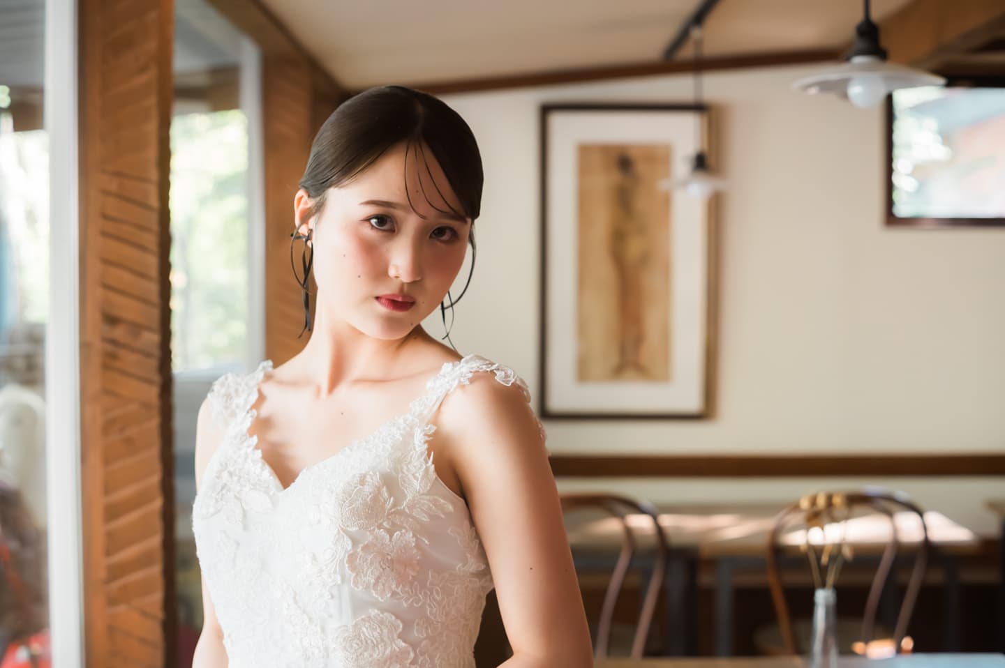 軽井沢の貸切レストランで撮影したフォトウェディング